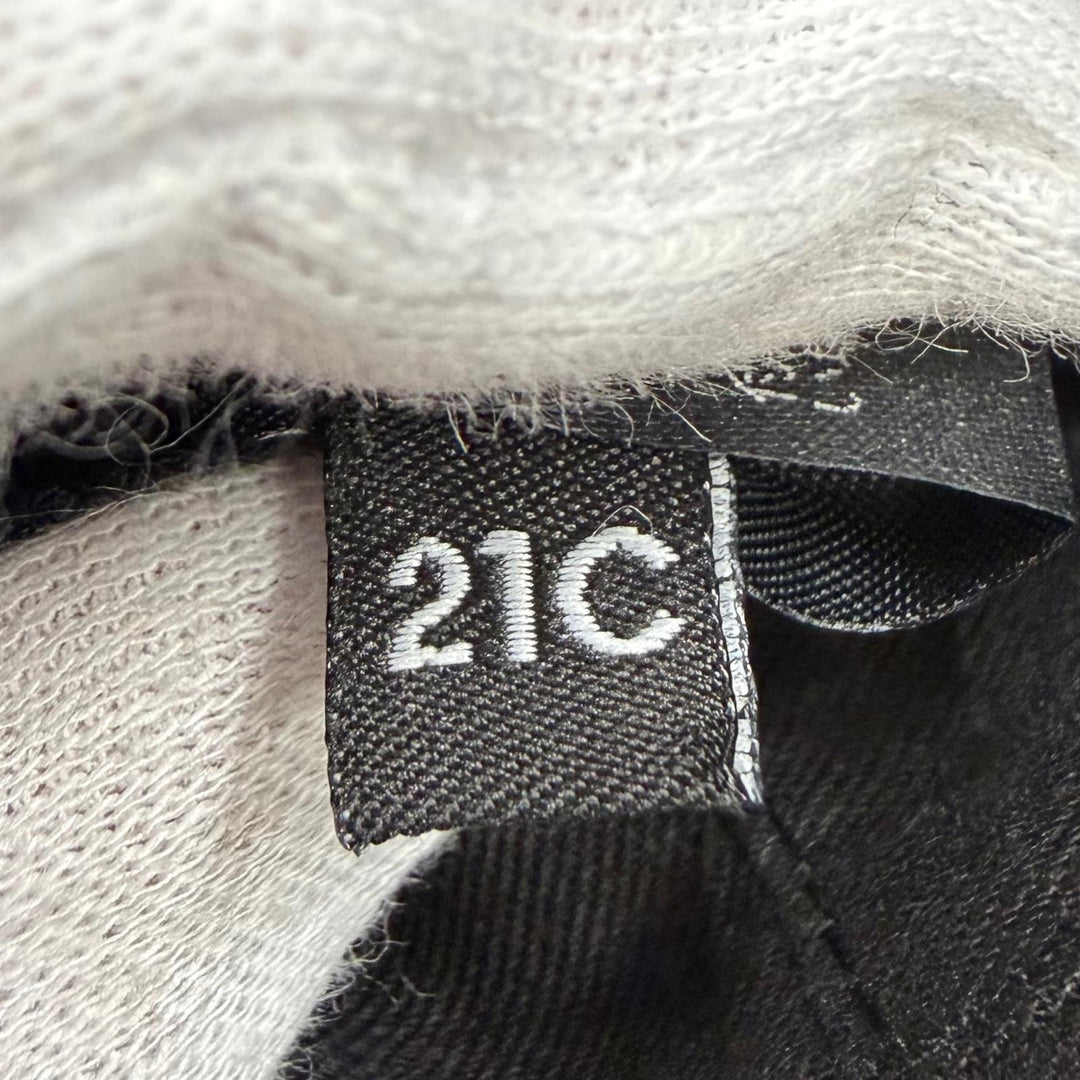 Great CHANEL hat COCO Mark Terry Cloth Bucket Hat black Women M 21C