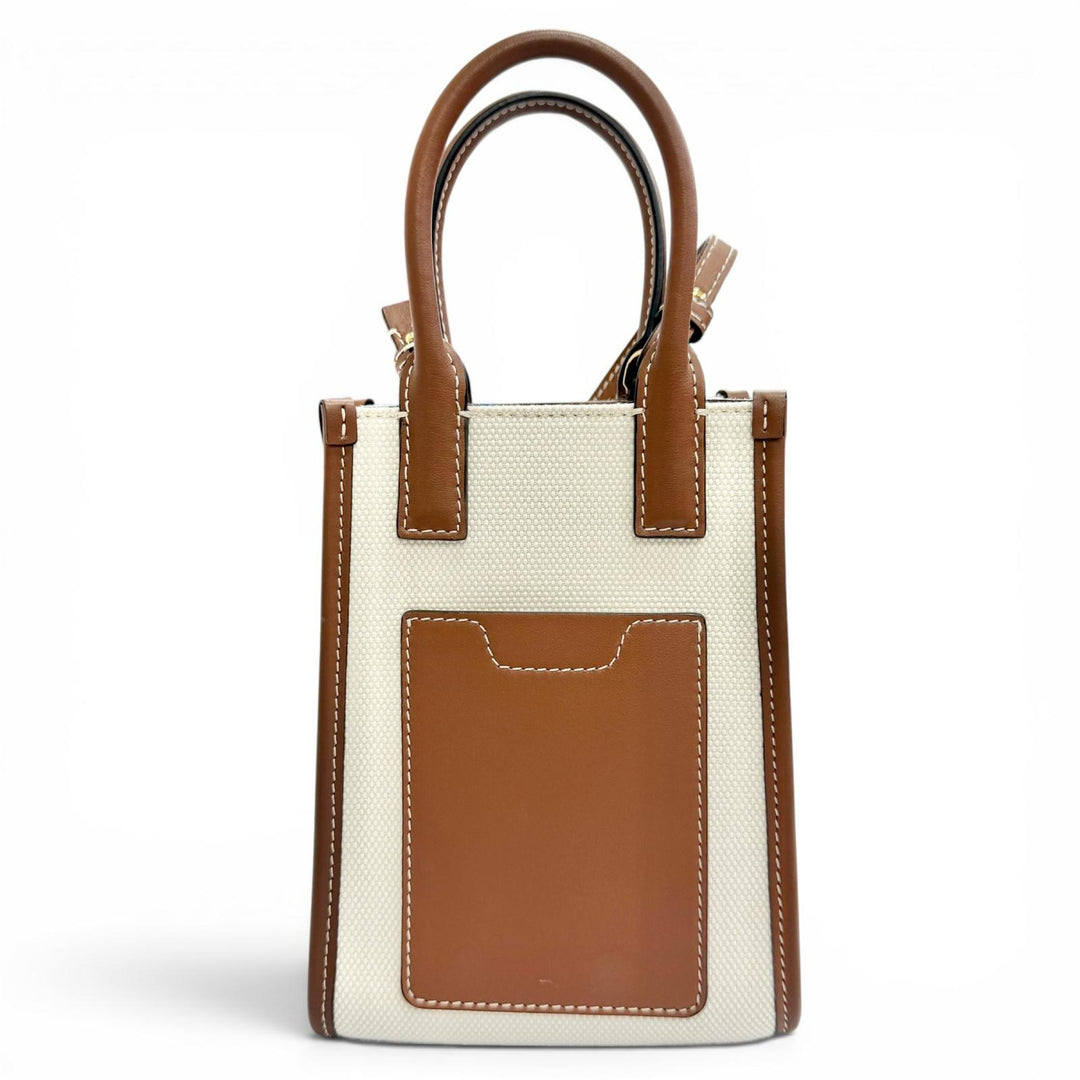 Pristine BURBERRY Shoulder Bag Micro Francis TB Tote Bag Canvas 8052460