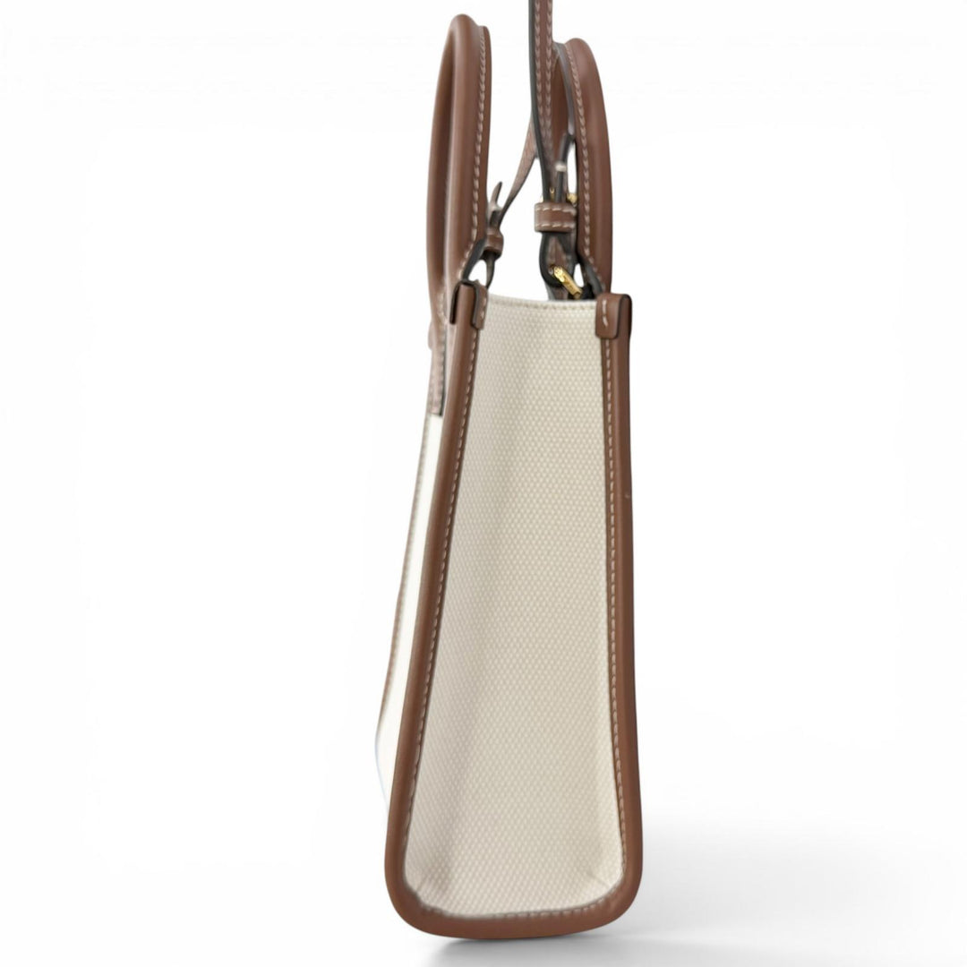 Pristine BURBERRY Shoulder Bag Micro Francis TB Tote Bag Canvas 8052460