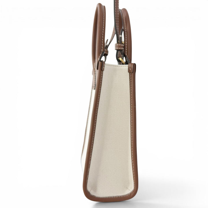 Pristine BURBERRY Shoulder Bag Micro Francis TB Tote Bag Canvas 8052460