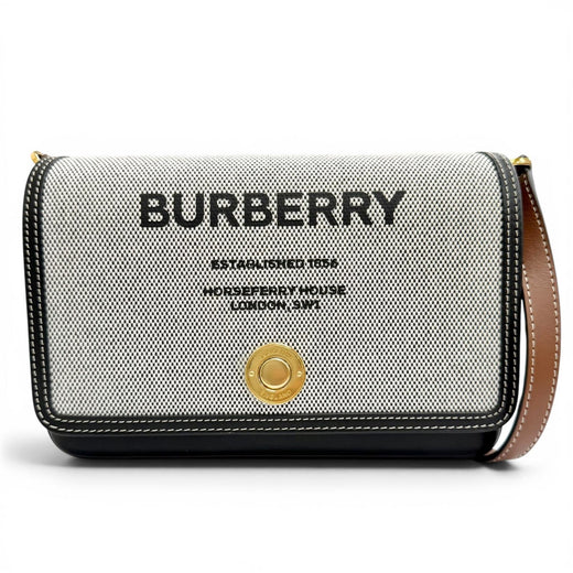 Pristine BURBERRY Shoulder Bag LS NEW HAMPSHIRE Horse Ferry Logo 8053311