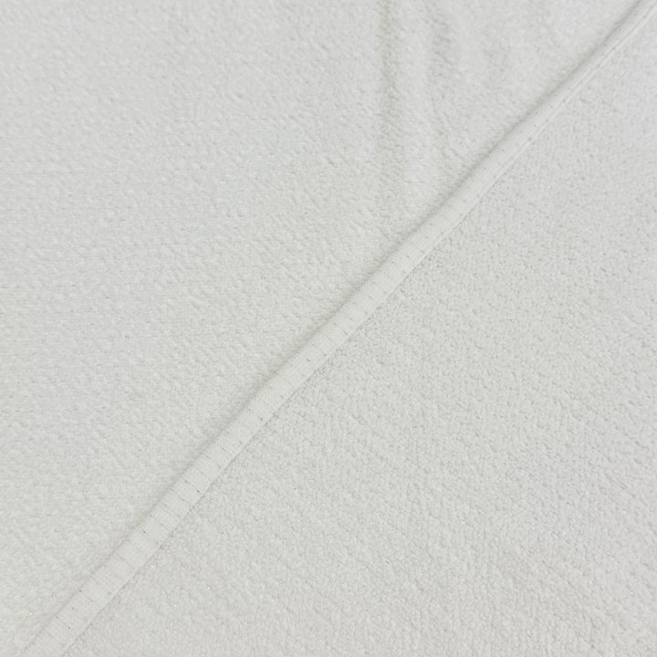 Pristine CHANEL COCO Mark Fringe Glitter Thread Large Beach Towel white 17P