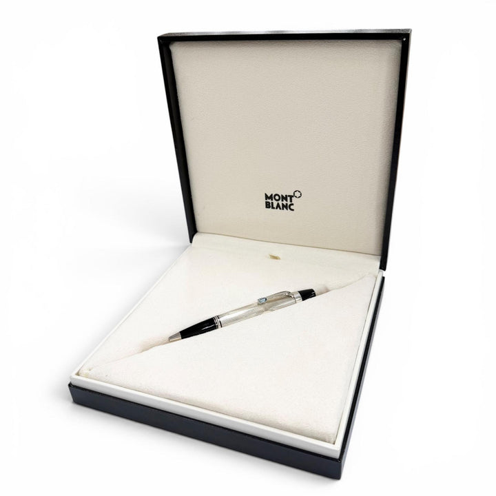 Excellent MONTBLANC Ballpoint pen Boheme white star Silver AG925 mens