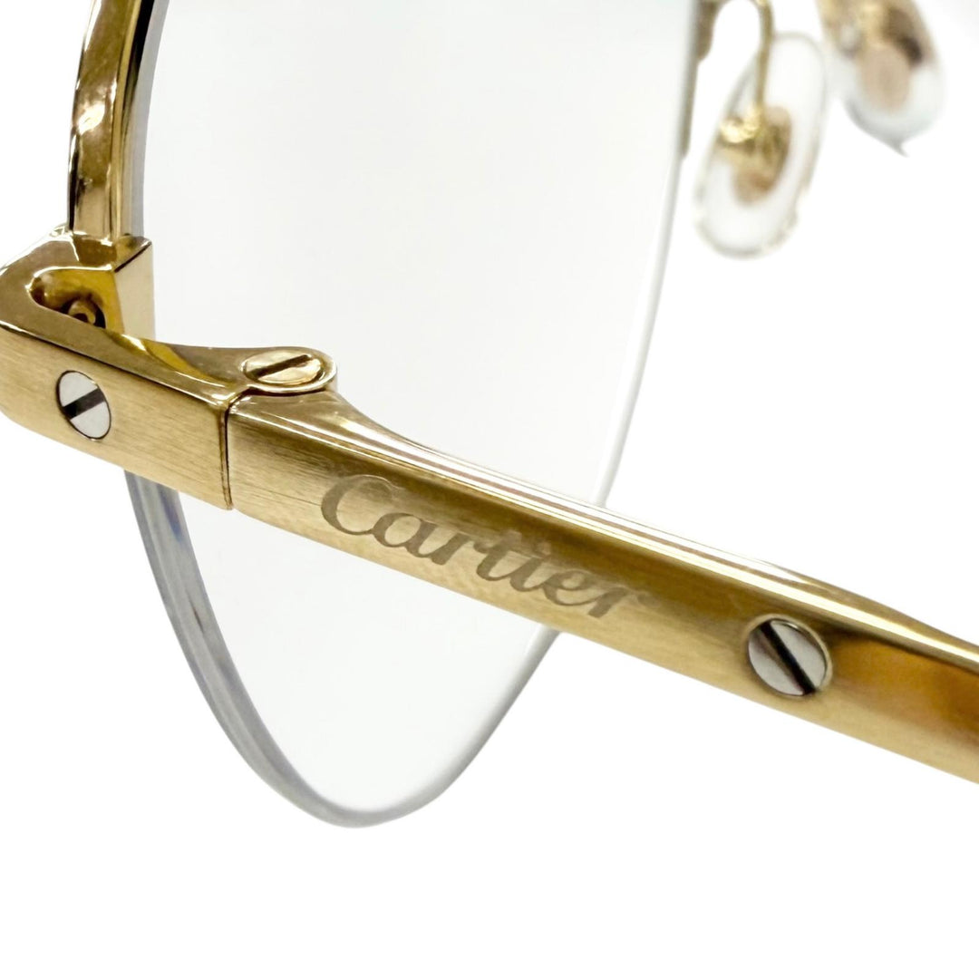 Very Good Cartier Glasses Santos de Cartier Half-rim double bridge