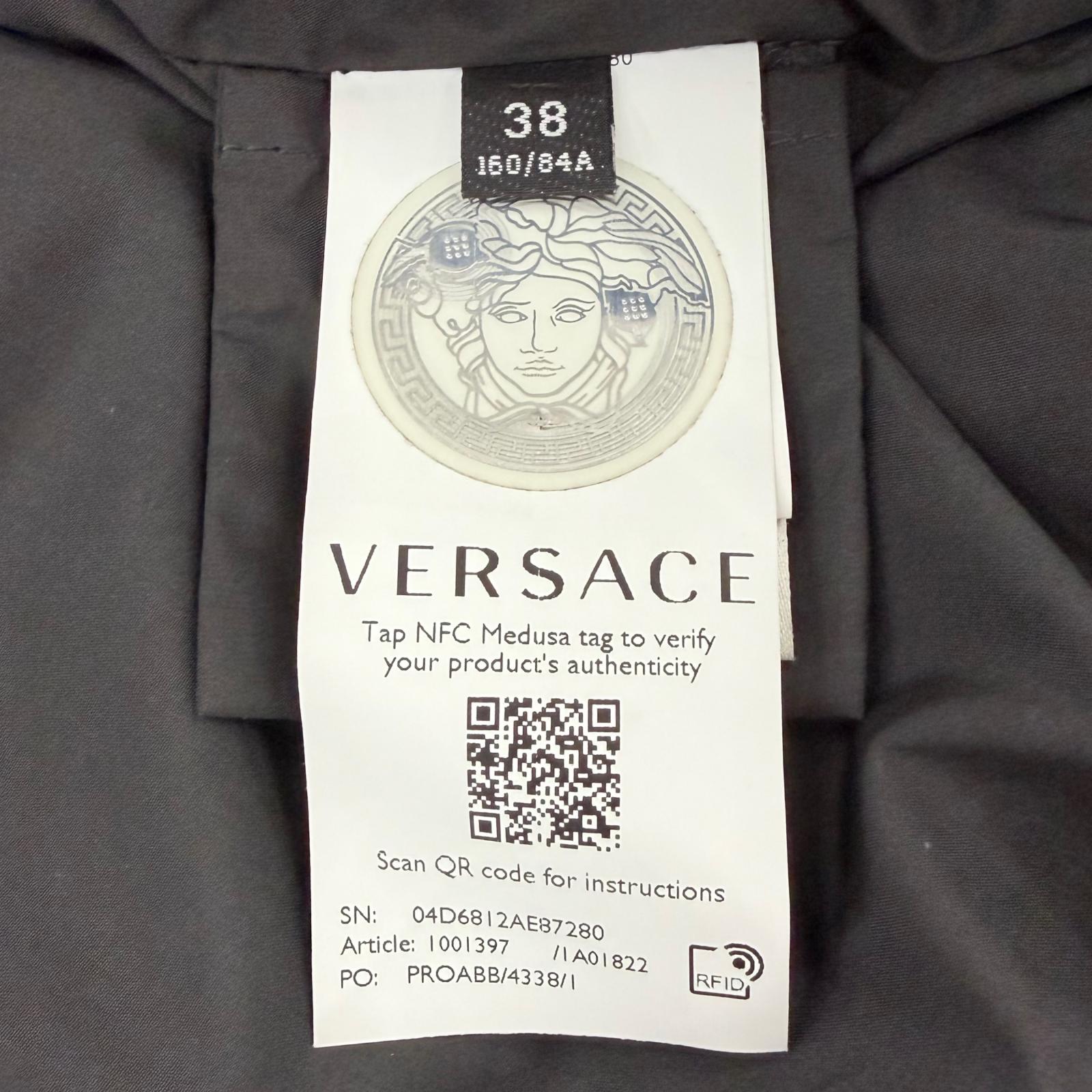 Great VERSACE Down jacket Medusa Button Hooded Red series Nylon