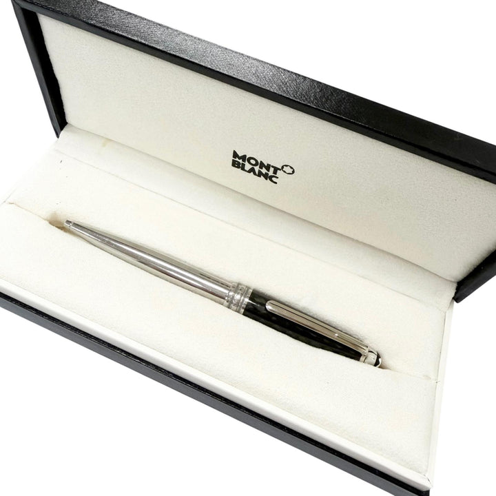 Very Good MONTBLANC Ballpoint pen Meisterstück Solitaire Carbon Steel Classic