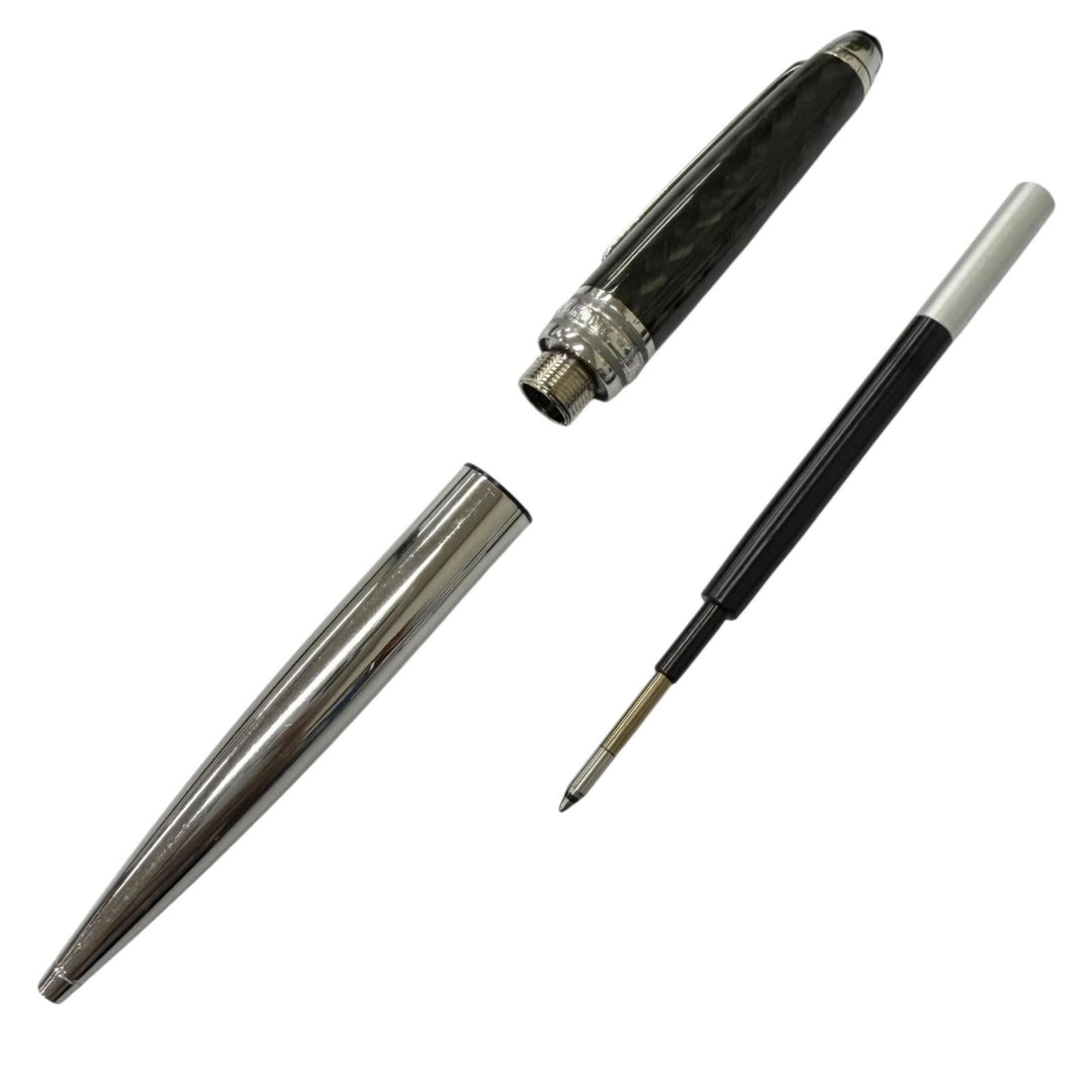 Very Good MONTBLANC Ballpoint pen Meisterstück Solitaire Carbon Steel Classic