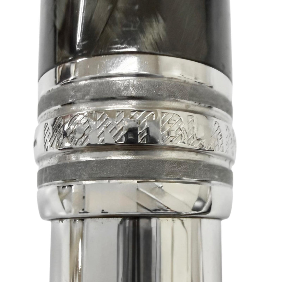 Very Good MONTBLANC Ballpoint pen Meisterstück Solitaire Carbon Steel Classic
