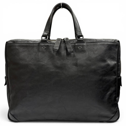 Great dan genten Briefcase Logo-engraved business bag black leather mens