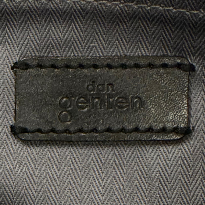 Great dan genten Briefcase Logo-engraved business bag black leather mens