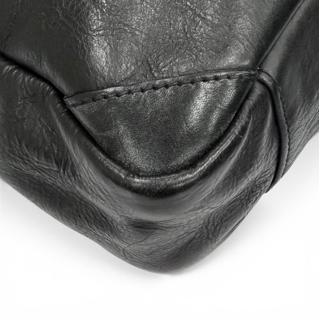 Great dan genten Briefcase Logo-engraved business bag black leather mens