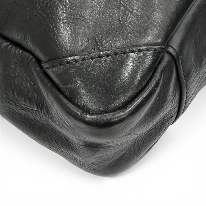 Great dan genten Briefcase Logo-engraved business bag black leather mens