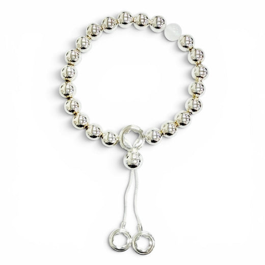 Pristine MONTBLANC bracelet Star collection Milky Quartz White Star Bead AG925