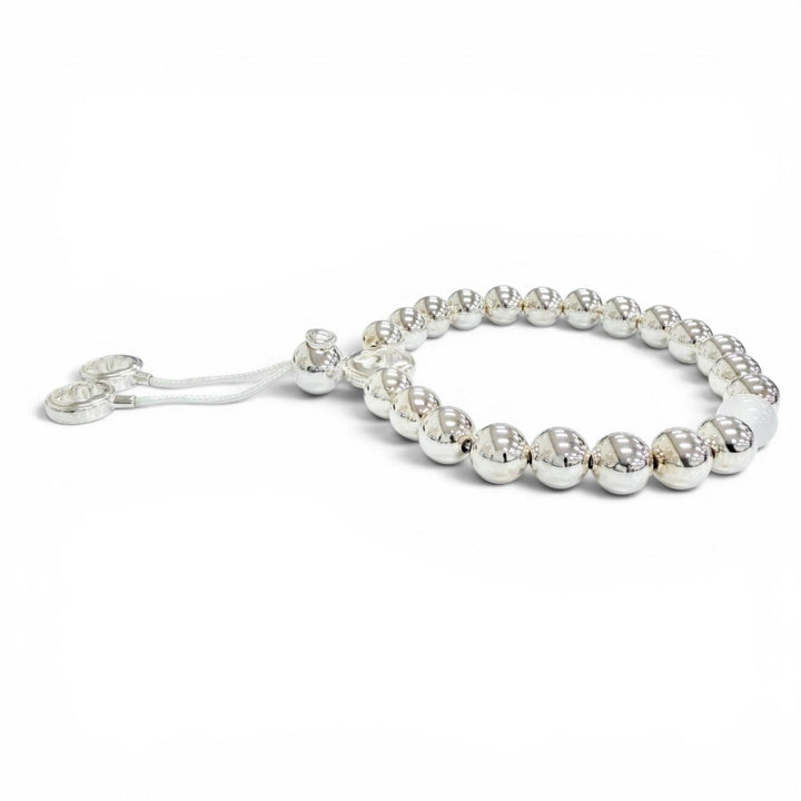 Pristine MONTBLANC bracelet Star collection Milky Quartz White Star Bead AG925