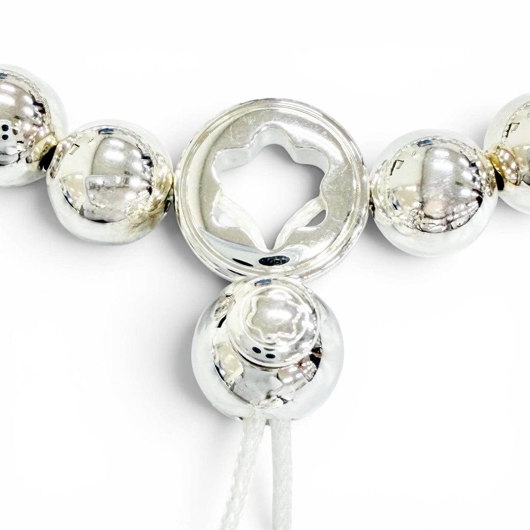 Pristine MONTBLANC bracelet Star collection Milky Quartz White Star Bead AG925