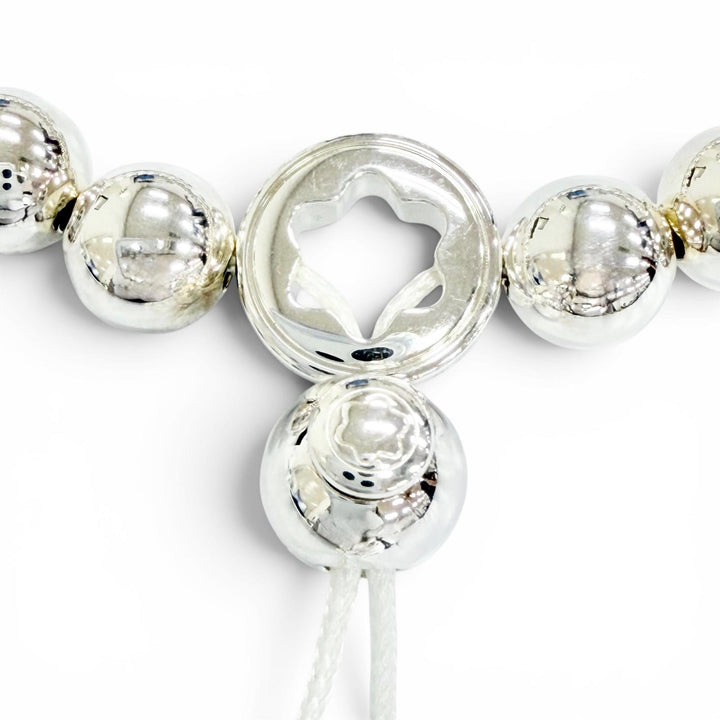 Pristine MONTBLANC bracelet Star collection Milky Quartz White Star Bead AG925