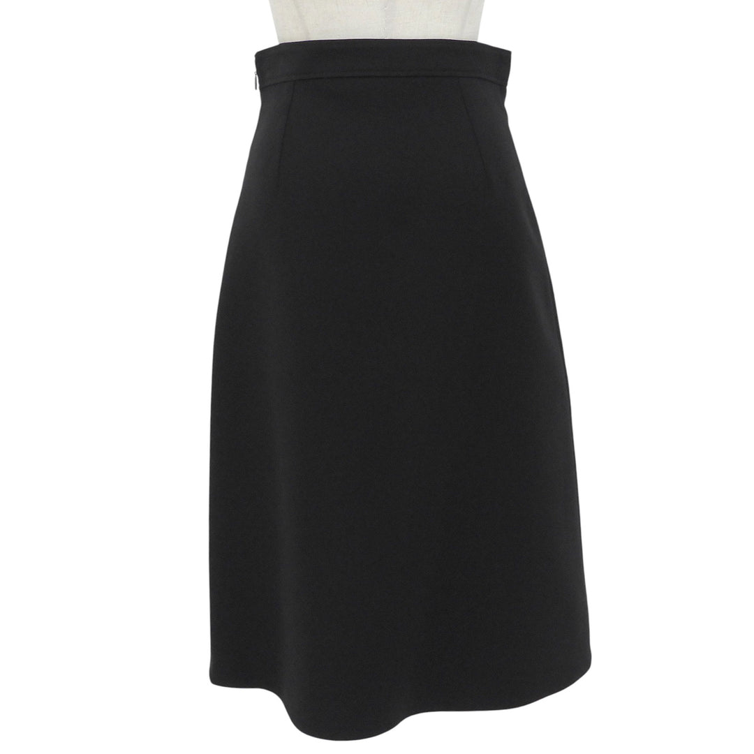 Excellent GUCCI skirt Interlocking G black silk Women 38 603337