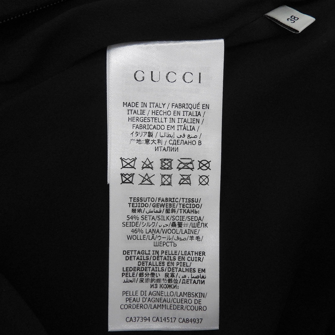 Excellent GUCCI skirt Interlocking G black silk Women 38 603337