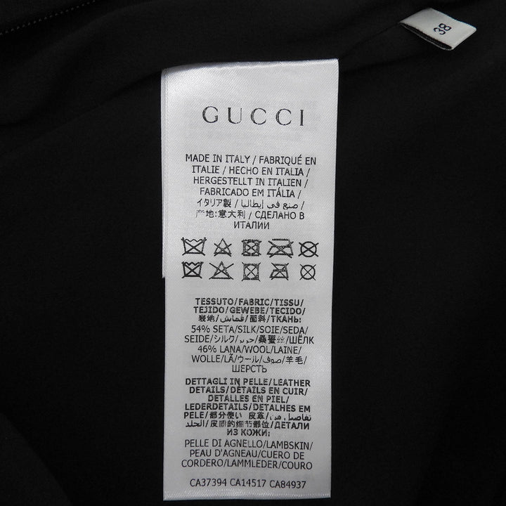 Excellent GUCCI skirt Interlocking G black silk Women 38 603337