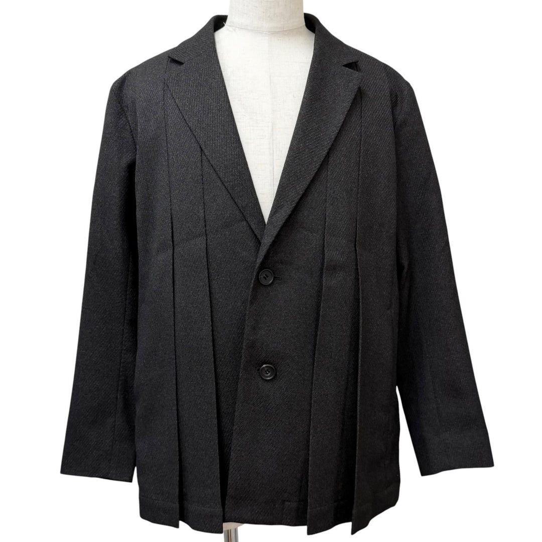 Excellent IM MEN tailored jacket WOOL LIKE TWEED JACKET ISSEY MIYAKE Pleated