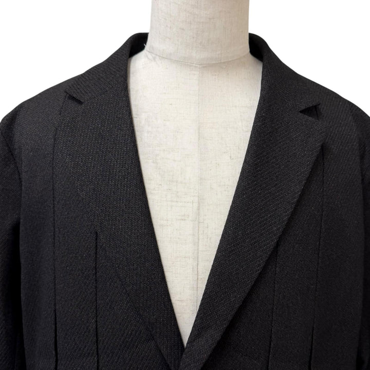 Excellent IM MEN tailored jacket WOOL LIKE TWEED JACKET ISSEY MIYAKE Pleated