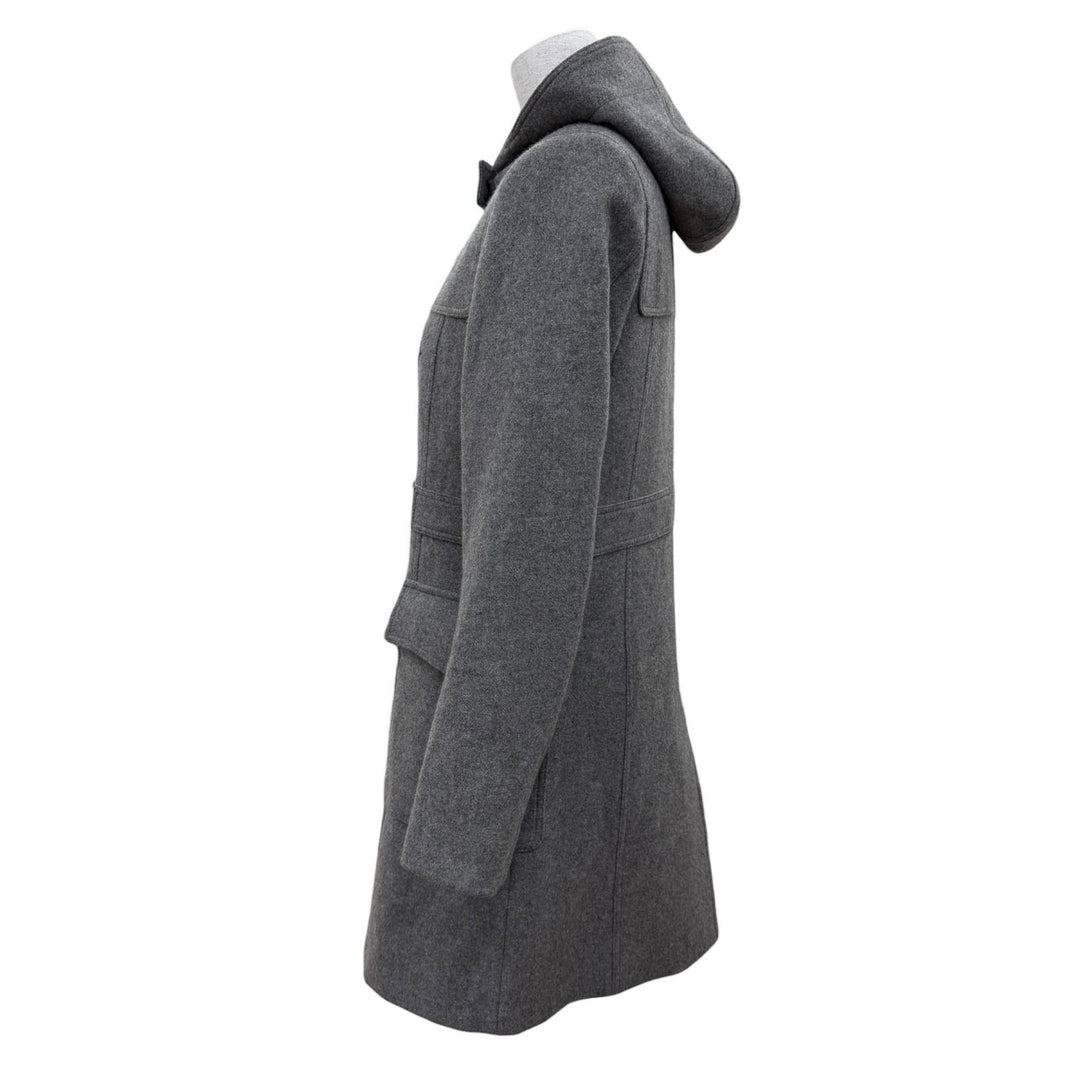 Great BURBERRY LONDON Duffel coat Toggle button hooded zip-up gray cashmere 38