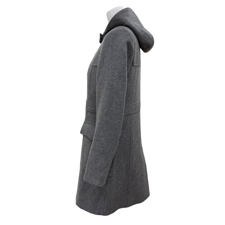 Great BURBERRY LONDON Duffel coat Toggle button hooded zip-up gray cashmere 38