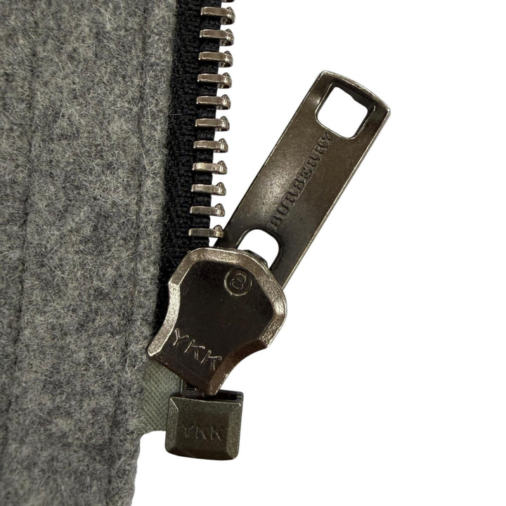 Great BURBERRY LONDON Duffel coat Toggle button hooded zip-up gray cashmere 38
