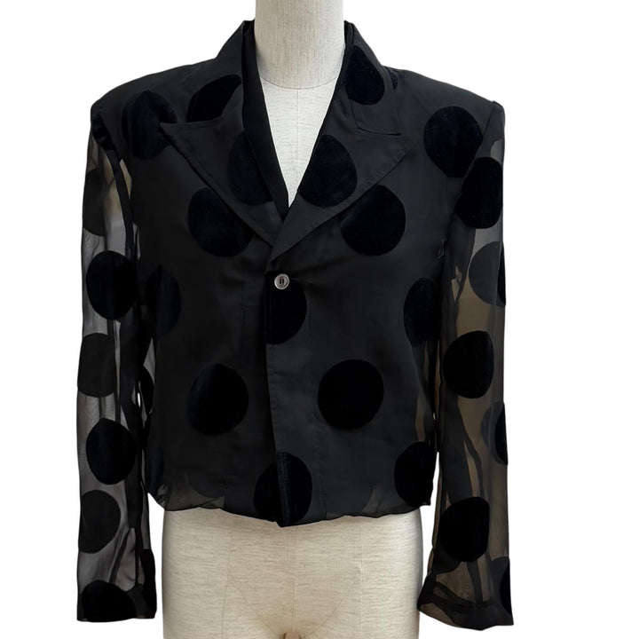 Great COMME des GARCONS Jacket 89 Stainless Steel Dot See-Through Layered S