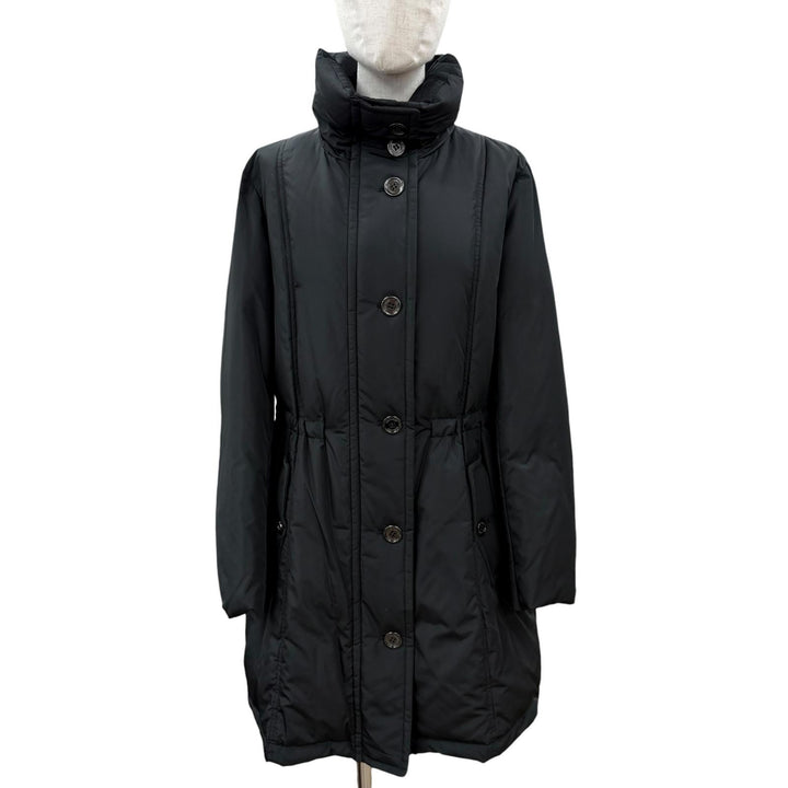 Pristine BURBERRY LONDON down coat black polyester Women 46