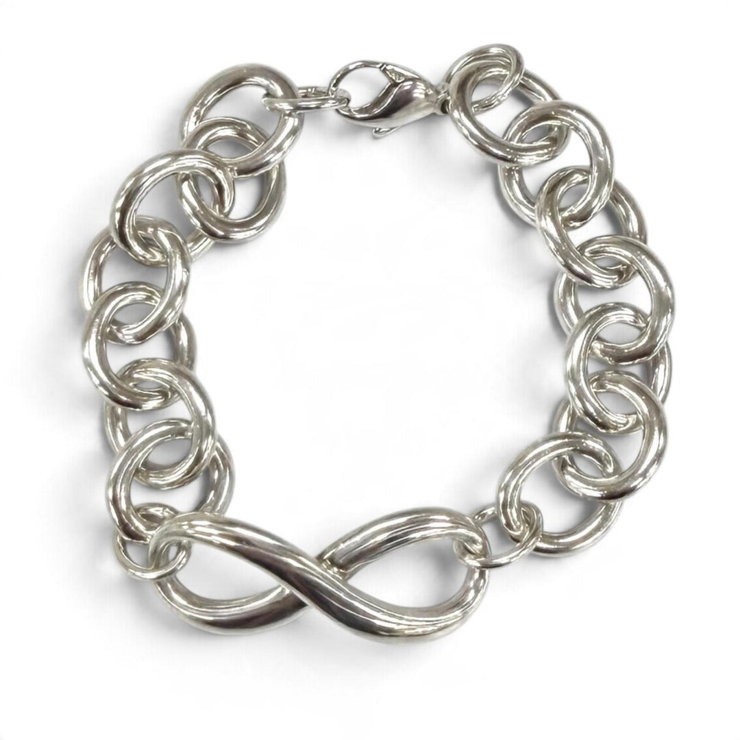 Great TIFFANY&Co. bracelet Infinity Donut Link Silver AG925 Women