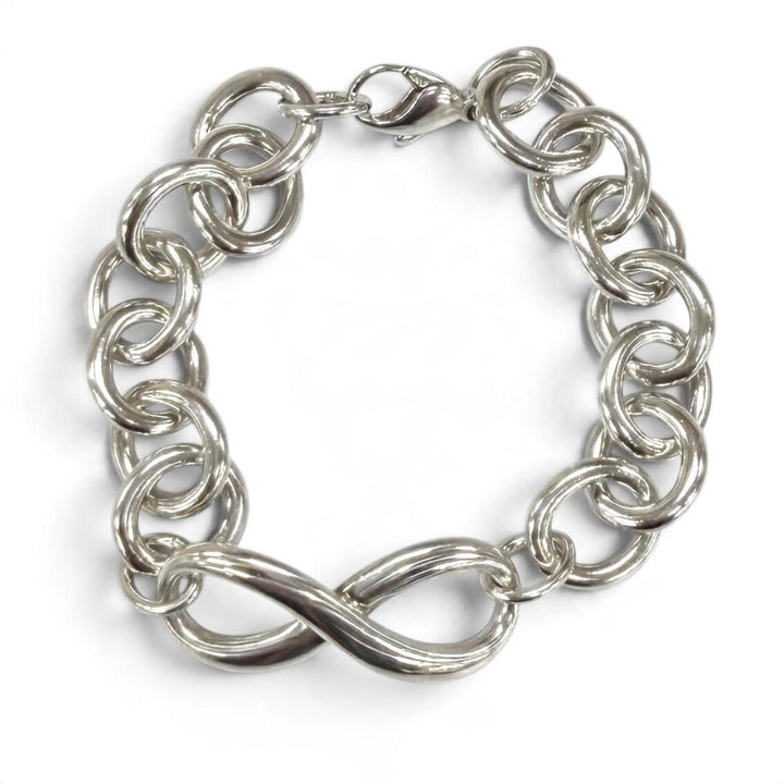 Great TIFFANY&Co. bracelet Infinity Donut Link Silver AG925 Women