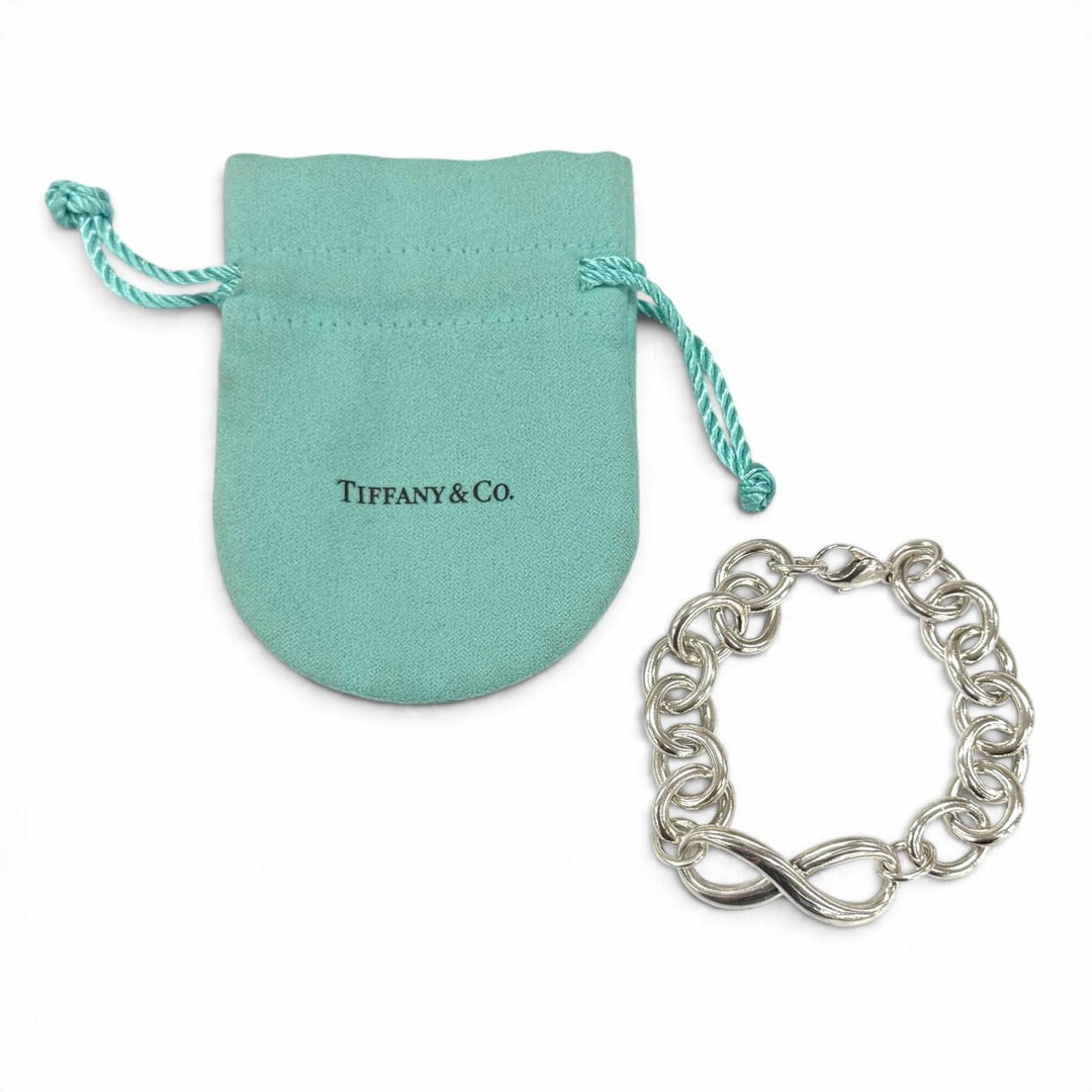 Great TIFFANY&Co. bracelet Infinity Donut Link Silver AG925 Women