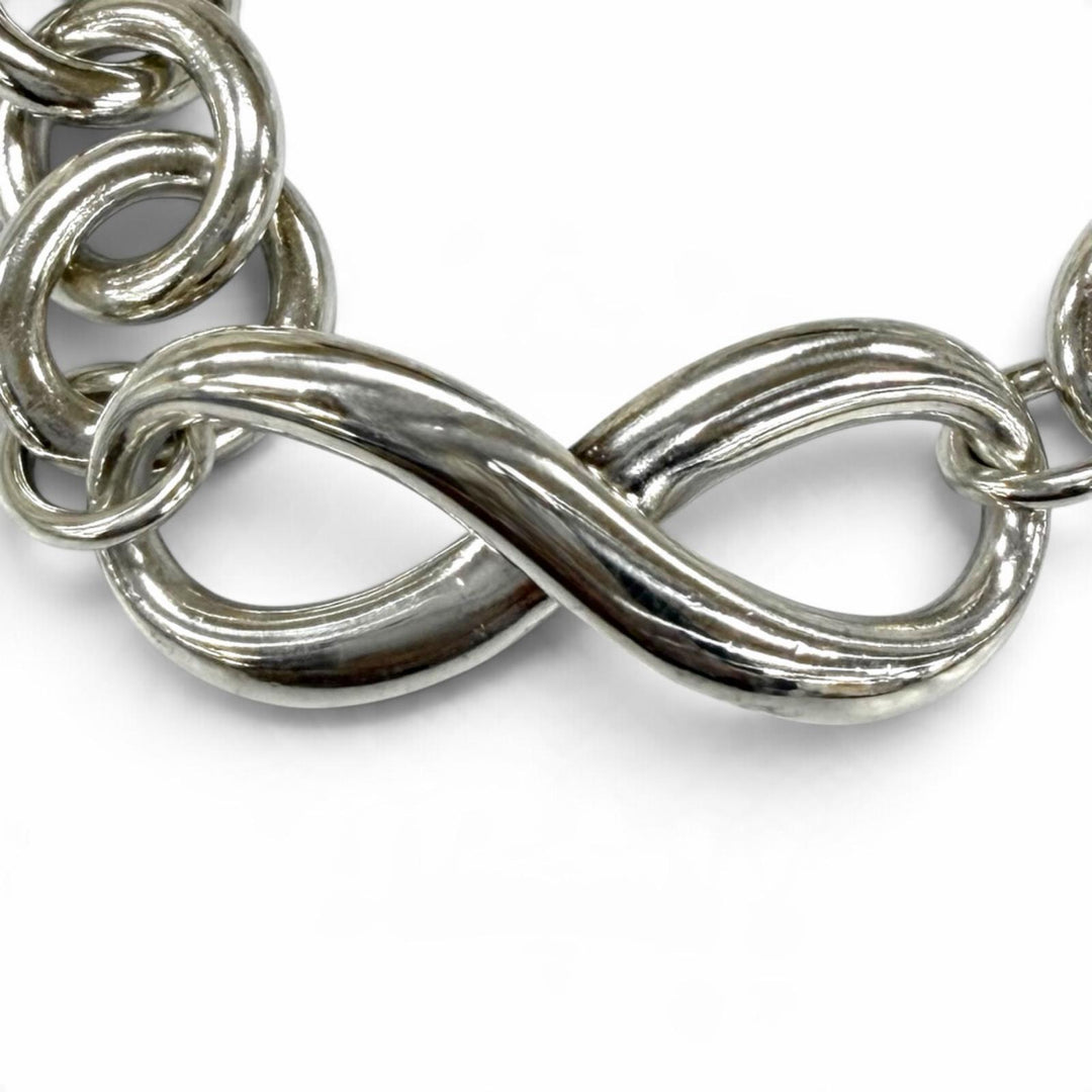 Great TIFFANY&Co. bracelet Infinity Donut Link Silver AG925 Women