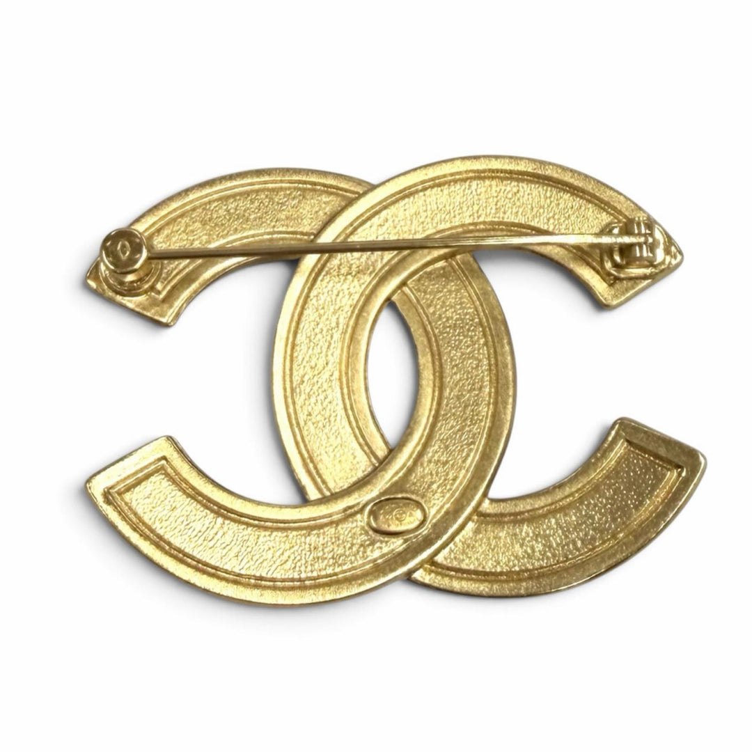 Excellent CHANEL Brooch COCO Mark Eco Pearl white Women A22A