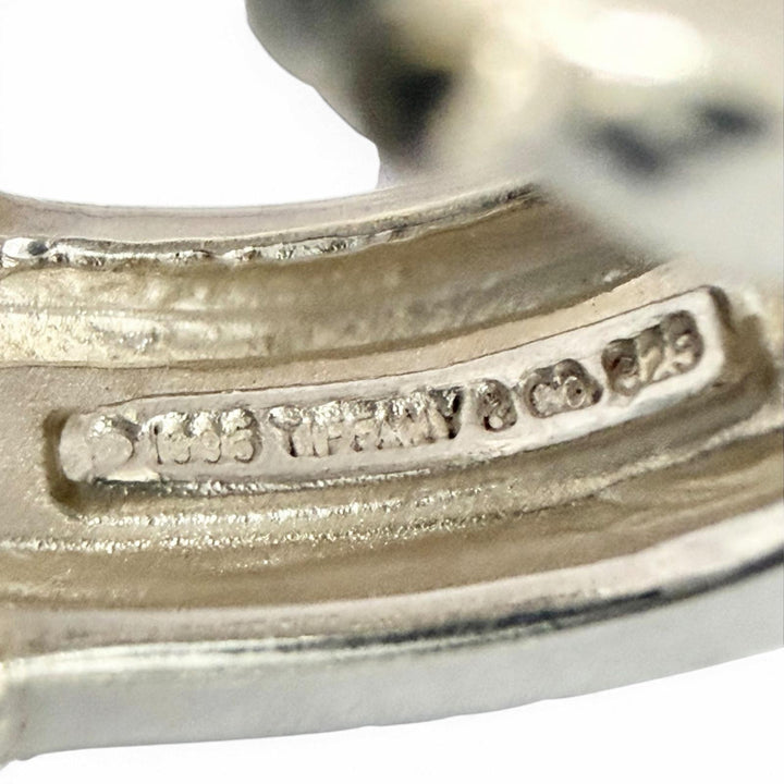Great TIFFANY&Co. Earring Grooved Combo Earring Silver 925 Women
