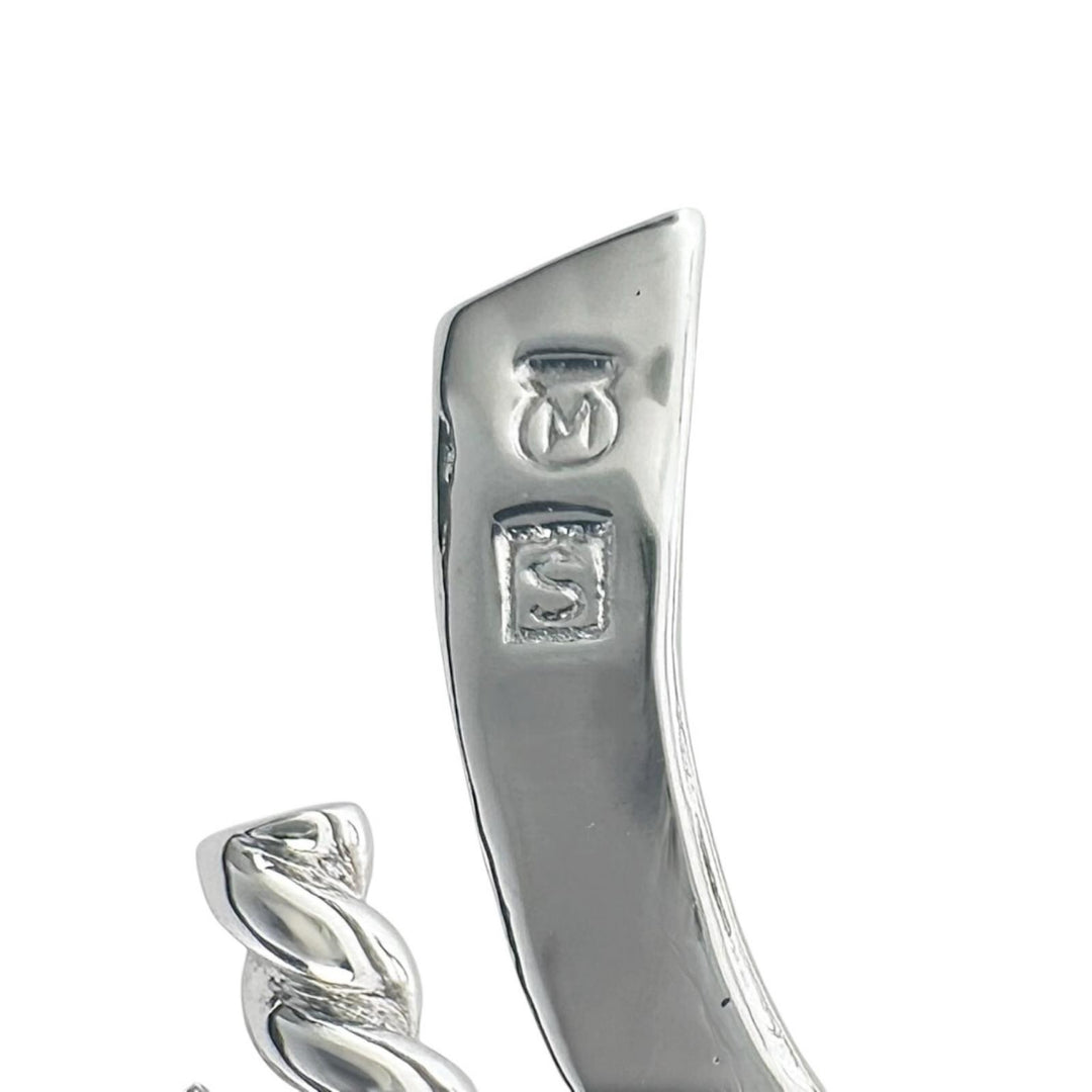 Great MIKIMOTO Brooch Ribbon Flower Silver Pearl Women