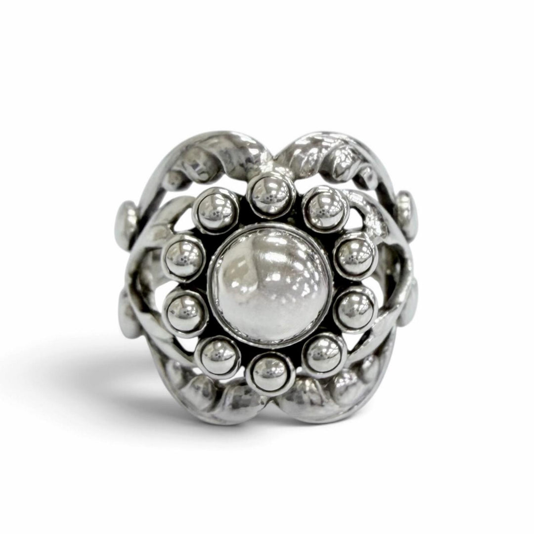 Great Georg Jensen Ring ring Moonlight Blossom Ring Silver 925 Women 10