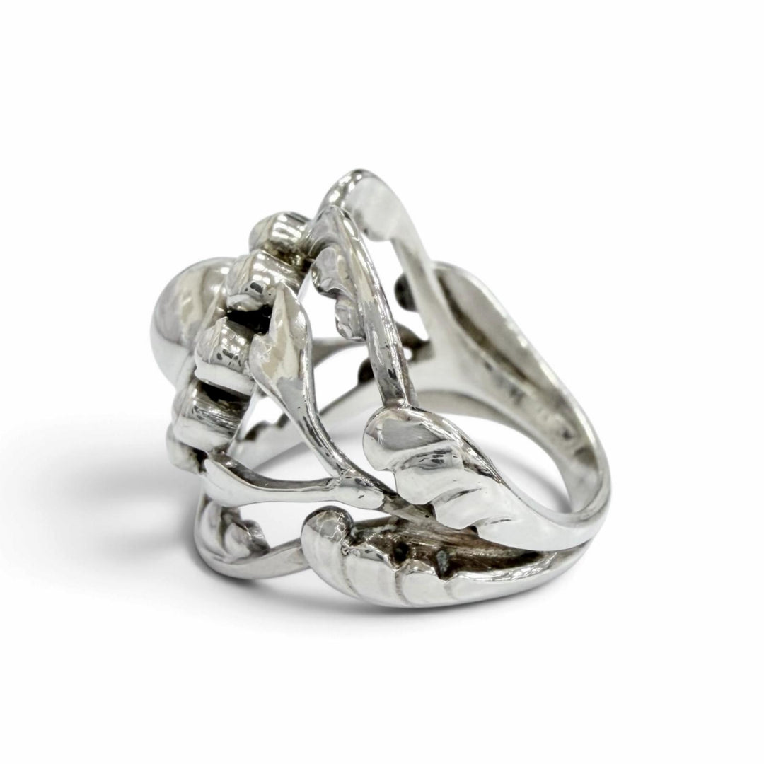 Great Georg Jensen Ring ring Moonlight Blossom Ring Silver 925 Women 10