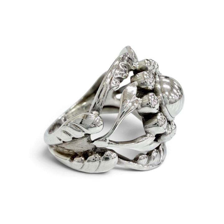 Great Georg Jensen Ring ring Moonlight Blossom Ring Silver 925 Women 10
