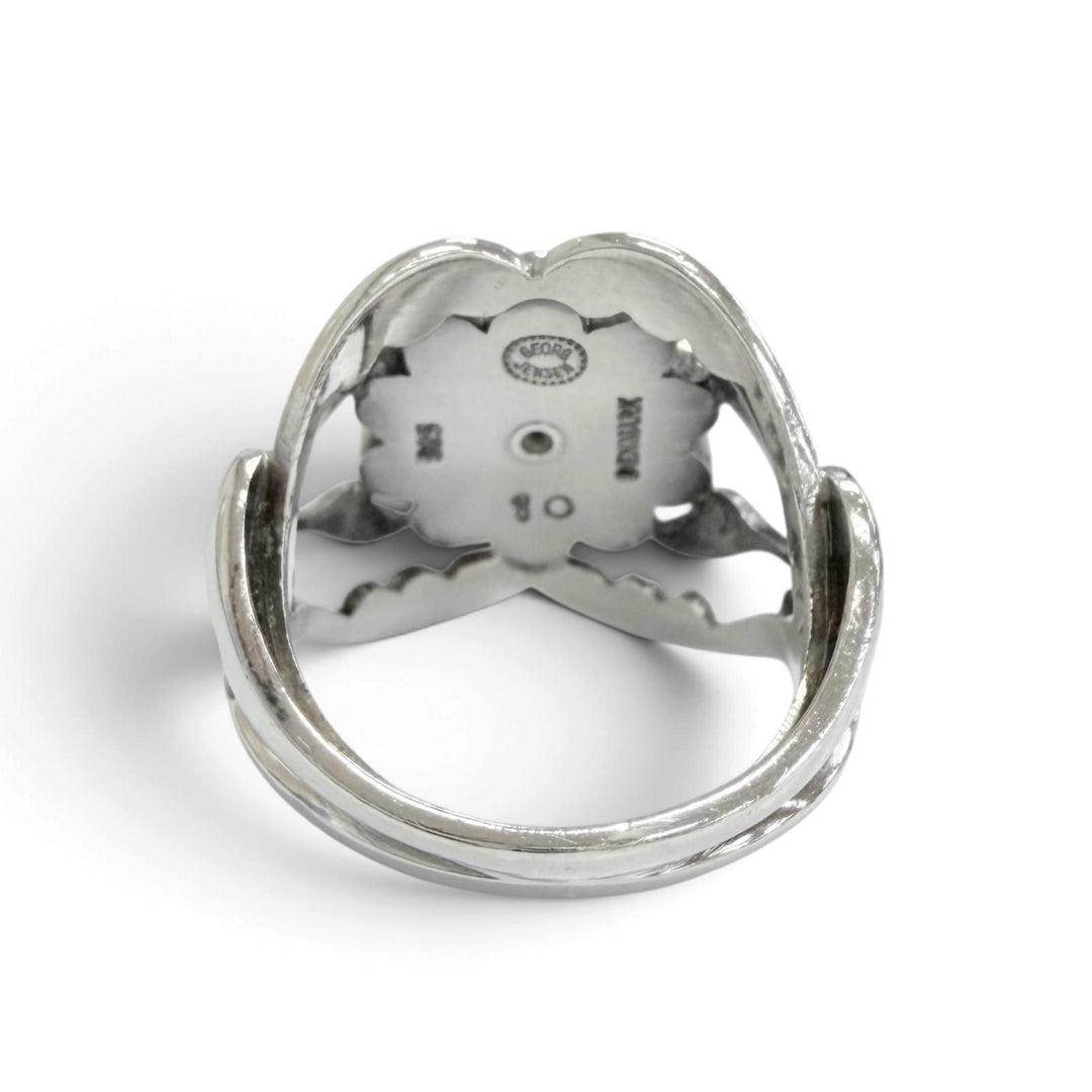 Great Georg Jensen Ring ring Moonlight Blossom Ring Silver 925 Women 10