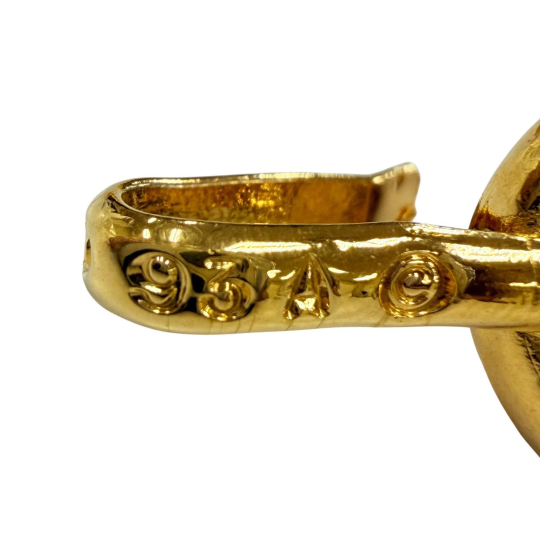 Great CHANEL belt With logo・COCO Mark coin chain belt gold metal Women 93A