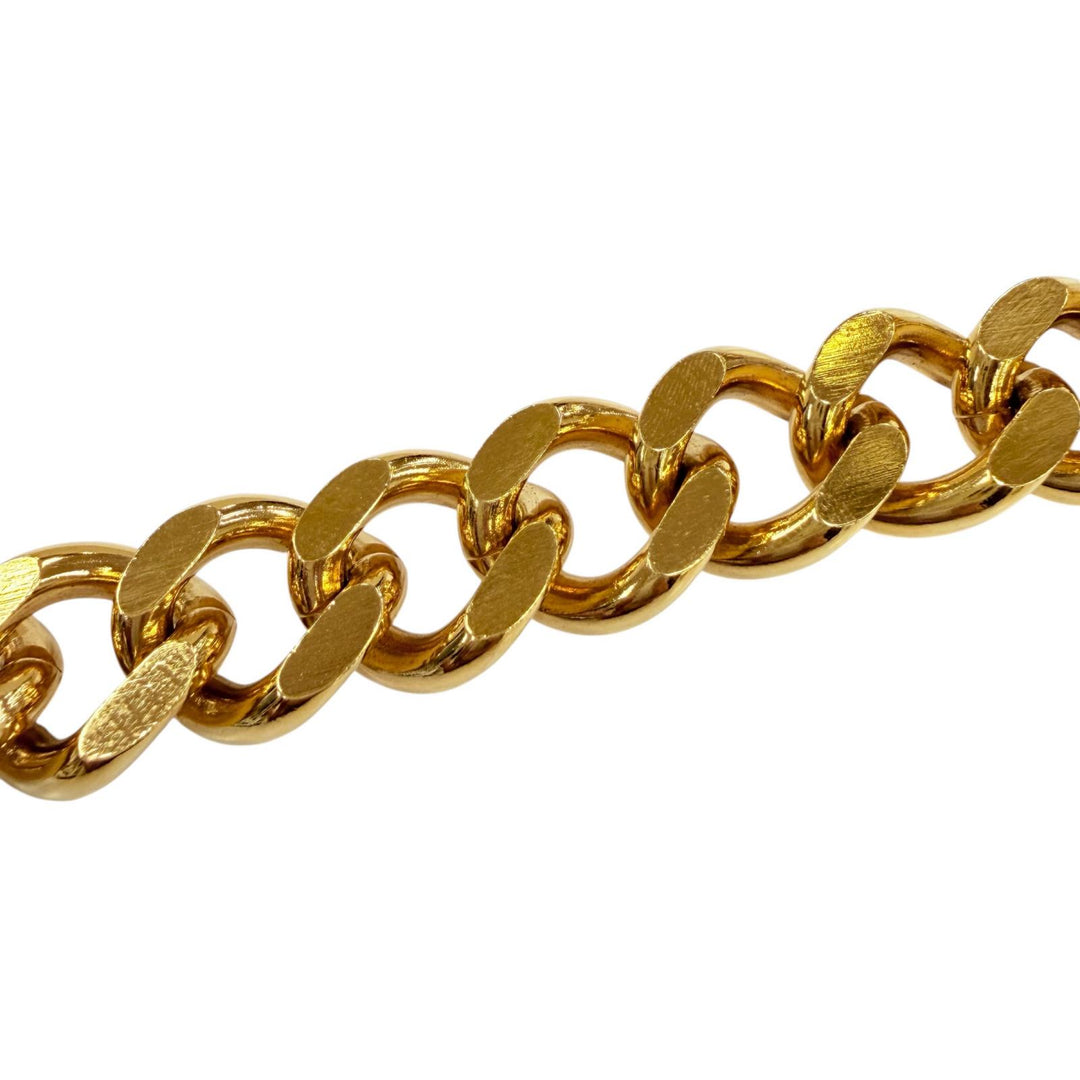 Great CHANEL belt With logo・COCO Mark coin chain belt gold metal Women 93A
