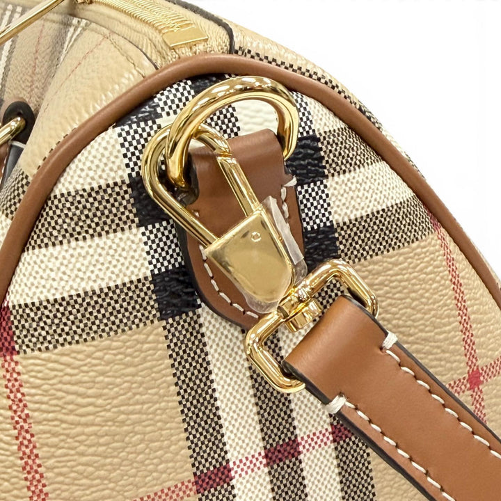 Excellent Burberrys Shoulder Bag Medium Bowling Bag Nova Check 8071355