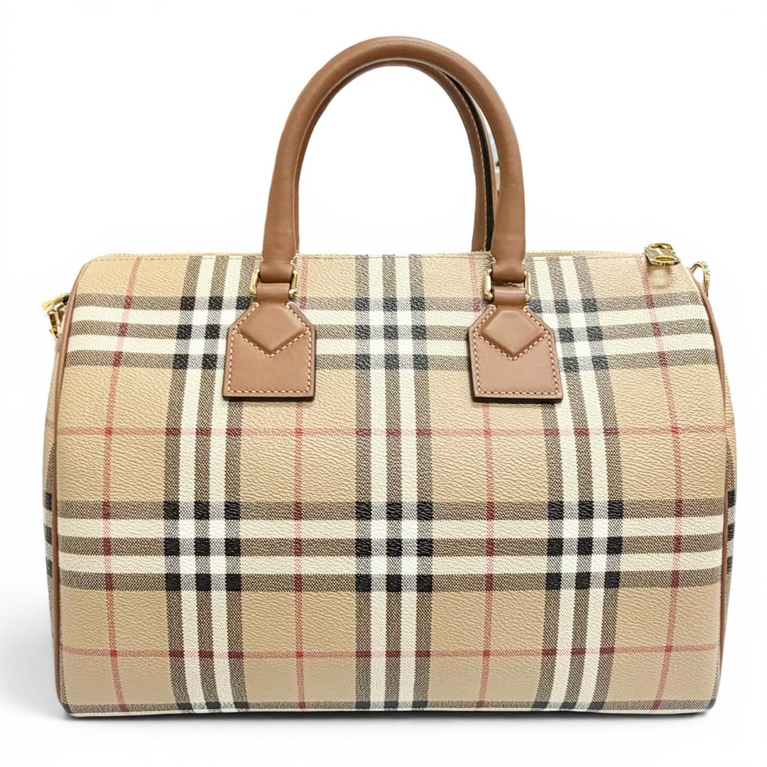 Excellent Burberrys Shoulder Bag Medium Bowling Bag Nova Check 8071355