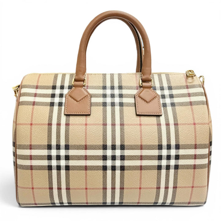 Excellent Burberrys Shoulder Bag Medium Bowling Bag Nova Check 8071355