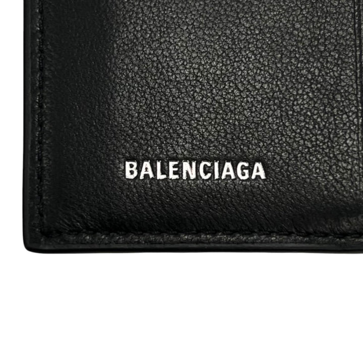 Excellent BALENCIAGA Bifold Wallet Le Cagole Shoulder wallet black leather mens