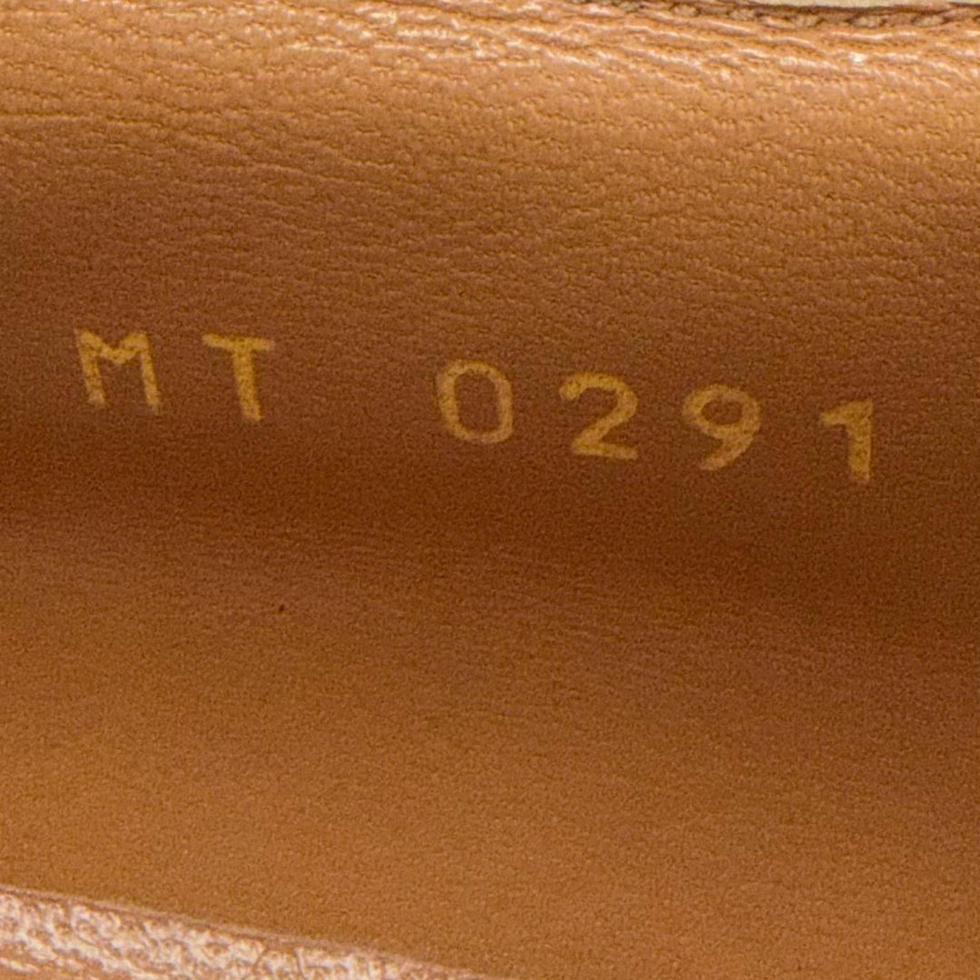 Great LOUIS VUITTON Leather shoes Lace-up LV stamp Dark brown Epi mens 6.5
