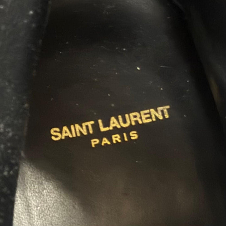 Very Good SAINT LAURENT PARIS boots Ranger Boots black leather mens 40 442329