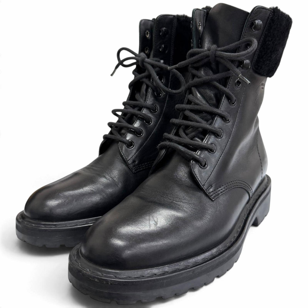 Very Good SAINT LAURENT PARIS boots Ranger Boots black leather mens 40 442329